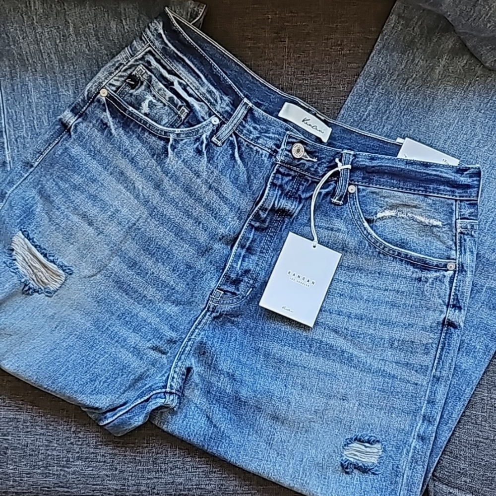 Women's Kancan Montana Ultra High Rise 90s Flare Jeans Medium Wash Sz 13/30